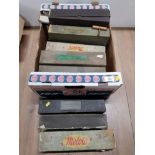 BOX CONTAINING A SUBSTANTIAL AMOUNT OF VINTAGE PIANO MUSIC ROLLS