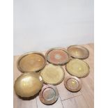 ASSORTMENT OF BRASS AND COPPER PLATES