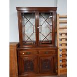 MAHOGANY EDWARDIAN GLAZED DISPLAY CABINET