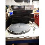 TECHNICS AND KENWOOD HI FI SEPARATES PLUS TURNTABLE AND TWO SPEAKERS