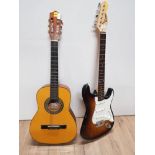 PALMA ACOUSTIC GUITAR TOGETHER WITH ELECTRIC ENCORE GUITAR SAS