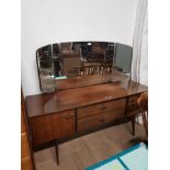 VINTAGE HIGH GLOSS MIRROR BACK DRESSING TABLE