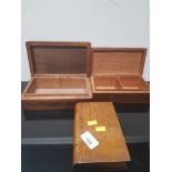 HEAVILY CARVED WOODEN BOX TOGETHER WITH 2 OTHERS