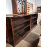 SOLID OAK RECTANGULAR SHAPED 3 TIER BOOK SHELF 248CM BY 102CM BY 30CM