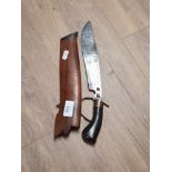 HORN HANDLED KNIFE WITH CASE