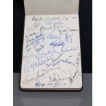 AUTOGRAPH BOOK CONTAINING 1950S ENGLAND WORLD CUP TEAM ALF RAMSEY,JACKIE MILBURN ALSO DERBY COUNTY