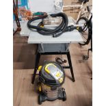 ELECTRIC SAW BENCH WITH DUST EXTRACTION UNIT