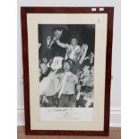 FRAMED AND SIGNED PHOTO BY RON HARRIS AFTER THE 1971 EUROPEAN CUP FINAL REPLAY CHELSEA 2 - 1 REAL