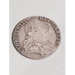 BRITISH AR SHILLING GEORGE III DATED 1787 OLD BUST