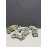 ASSORTMENT OF MILITARY DINKY TOYS