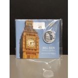 £100 SILVER PROOF COIN/BIG BEN/ISSUED BY ROYAL MINT 2015