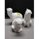 3 NAO BY LLADRO FIGURES POLAR BEARS