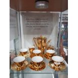 15 PIECES OF GOLD PLATED BAVARIA COFFEE WARE