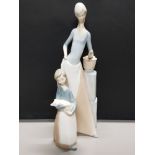 LLADRO FIGURE 1011 NURSING PIGLET PLUS NAO BY LLADRO LADY FIGURE