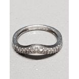 9CT WHITE GOLD DIAMOND RING APPROXIMATELY .20CTS 1.8G SIZE I