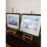 2 X SIGNED PRINTS OF HIGH SPIRITS AND QUARTET SPITFIRES