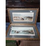 2 X FRAMED PRINTS OF BRIDGES