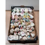 A BOX CONTAINING A SUBSTANTIAL AMOUNT OF CERAMIC SCENT BAUBLES ETC