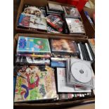 2 BOXES OF ASSORTED DVDS