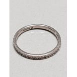 18CT WHITE GOLD ETERNITY RING SIZE M 1.8G