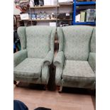 PAIR OF PARKER KNOLL WING BACK ARMCHAIRS