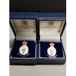 2 MILITARY HM ARMED FORCES VETERAN PIN BADGES IN ORIGINAL BOXES