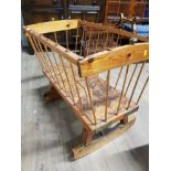 CHILDS PINE ROCKING CRIB