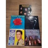 5 LP RECORDS INC DEEP PURPLE MACHINE HEAD ROLLED GOLD AND ELVIS G I BLUES