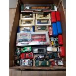 A BOX OF ASSORTED DIE CAST VEHICLES INC CORGI SOME STILL BOXED