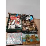 2 BOXES OF MISCELLANEOUS INC BRASS ETC