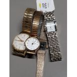 4 WRISTWATCHS INCLUDING ARISTO AND LADIES GILLEX ETC