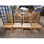 4 PINE DINING CHAIRS