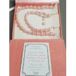 BOXED FRESHWATER PINK PEARL SET