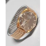 GOLD PLATED BEZEL GENTS ORIS SUPER WRISTWATCH