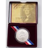 BOXED USA SILVER DOLLAR COIN THOMAS JEFFERSON LIBERTY 1993 WITH CERTIFICATE OF AUTHENTICITY