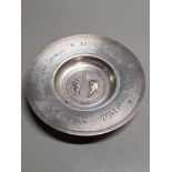 HALLMARKED SILVER H.P.R THE PRINCE OF WALES 29TH JULY 1981 LADY DIANA SPENCER SILVER DISH 58.2G