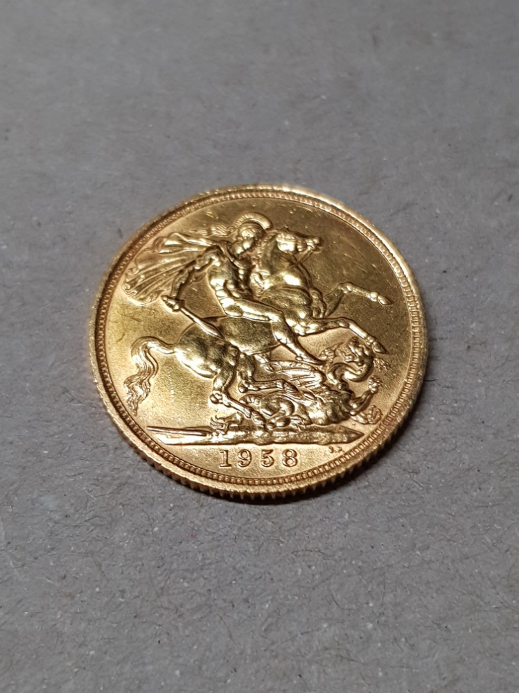 1958 GOLD FULL SOVEREIGN 22CT - Image 2 of 2