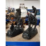 2 SPELTER FIGURES