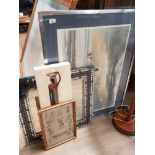 FRAMED PRINTS MIRROR AND AFRICAN STYLE CANVAS ETC