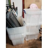 A SUBSTANTIAL QUANTITY OF PLASTIC STORAGE BOXES