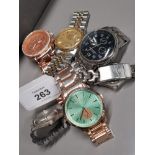 6 MISCELLANEOUS GENTS AND LADYS WRISTWATCHS