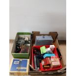 2 BOXES CONTAINING SHOWELL BUILDERS HARDWARE ETC