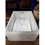 LARGE BELFAST SINK WITH NEW TOILET SEAT