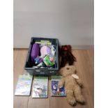 A BOX CONTAINING 2 LEAPSTER 2 LEAP FROGS WITH GAMES INC WALL E 2