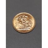 1968 GOLD SOVEREIGN COIN 22CT