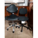 TWO SWIVEL OFFICE CHAIRS