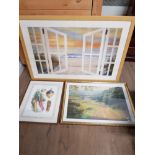 3 FRAMED PRINTS INCLUDING COUNTRYSIDE BY TONY SHEATH