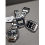 BUNDLE OF 4 GENTS WRISTWATCHS 3 CASIO AND 1 SEIKO