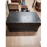 LARGE PAINTED PINE TOOL CHEST