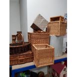 LARGE LOT OF WICKER BASKETS